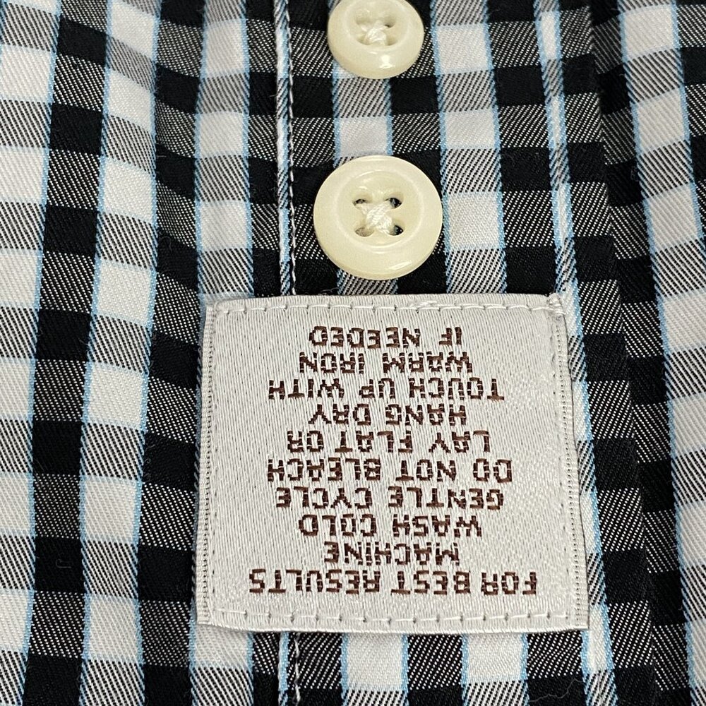 Peter Millar Crown Soft Black Check Shirt Men’s Medium Long Sleeve Button Down - Picture 14 of 14